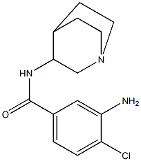 3-amino-N-1-azabicyclo[2.2.2]oct-3-yl-4-chlorobenzamide 结构式