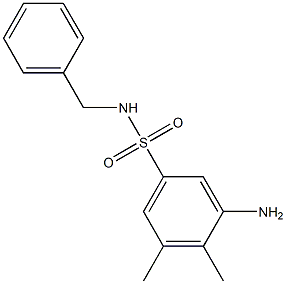 3-amino-N-benzyl-4,5-dimethylbenzene-1-sulfonamide 结构式