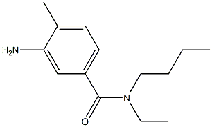 3-amino-N-butyl-N-ethyl-4-methylbenzamide 结构式