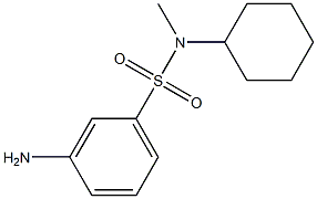 3-amino-N-cyclohexyl-N-methylbenzenesulfonamide 结构式