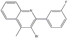 3-bromo-2-(3-fluorophenyl)-4-methylquinoline 结构式