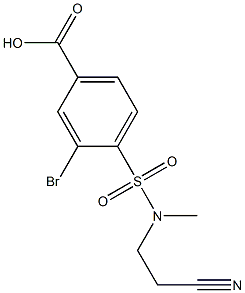 3-bromo-4-[(2-cyanoethyl)(methyl)sulfamoyl]benzoic acid 结构式