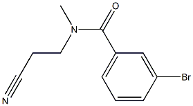 3-bromo-N-(2-cyanoethyl)-N-methylbenzamide 结构式