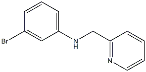 3-bromo-N-(pyridin-2-ylmethyl)aniline 结构式