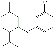 3-bromo-N-[5-methyl-2-(propan-2-yl)cyclohexyl]aniline 结构式