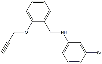 3-bromo-N-{[2-(prop-2-yn-1-yloxy)phenyl]methyl}aniline 结构式