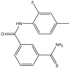 3-carbamothioyl-N-(2-fluoro-4-methylphenyl)benzamide 结构式