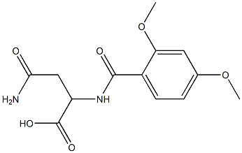 3-carbamoyl-2-[(2,4-dimethoxyphenyl)formamido]propanoic acid 结构式