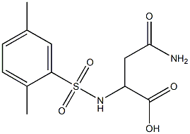 3-carbamoyl-2-[(2,5-dimethylbenzene)sulfonamido]propanoic acid 结构式