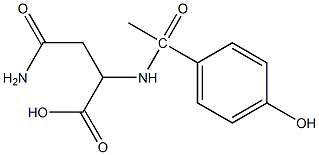 3-carbamoyl-2-[1-(4-hydroxyphenyl)acetamido]propanoic acid 结构式