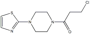 3-chloro-1-[4-(1,3-thiazol-2-yl)piperazin-1-yl]propan-1-one 结构式