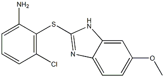 3-chloro-2-[(6-methoxy-1H-1,3-benzodiazol-2-yl)sulfanyl]aniline 结构式