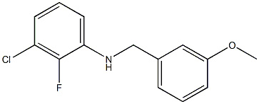 3-chloro-2-fluoro-N-[(3-methoxyphenyl)methyl]aniline 结构式