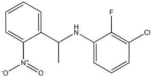 3-chloro-2-fluoro-N-[1-(2-nitrophenyl)ethyl]aniline 结构式
