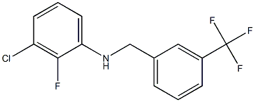 3-chloro-2-fluoro-N-{[3-(trifluoromethyl)phenyl]methyl}aniline 结构式