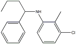 3-chloro-2-methyl-N-(1-phenylbutyl)aniline 结构式