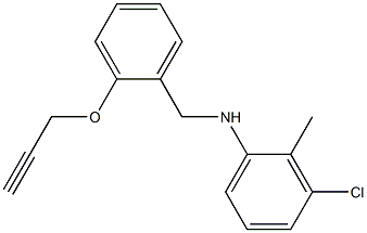 3-chloro-2-methyl-N-{[2-(prop-2-yn-1-yloxy)phenyl]methyl}aniline 结构式