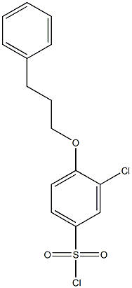 3-chloro-4-(3-phenylpropoxy)benzene-1-sulfonyl chloride 结构式