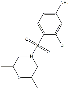 3-chloro-4-[(2,6-dimethylmorpholine-4-)sulfonyl]aniline 结构式