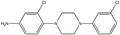 3-chloro-4-[4-(3-chlorophenyl)piperazin-1-yl]aniline 结构式