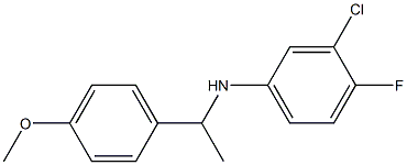 3-chloro-4-fluoro-N-[1-(4-methoxyphenyl)ethyl]aniline 结构式