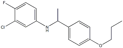 3-chloro-4-fluoro-N-[1-(4-propoxyphenyl)ethyl]aniline 结构式