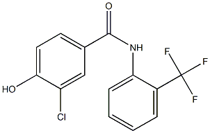 3-chloro-4-hydroxy-N-[2-(trifluoromethyl)phenyl]benzamide 结构式