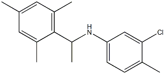3-chloro-4-methyl-N-[1-(2,4,6-trimethylphenyl)ethyl]aniline 结构式