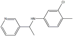 3-chloro-4-methyl-N-[1-(pyridin-3-yl)ethyl]aniline 结构式