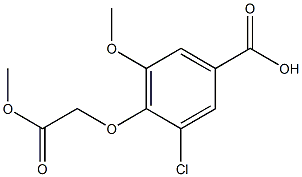 3-chloro-5-methoxy-4-(2-methoxy-2-oxoethoxy)benzoic acid 结构式