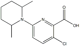 3-chloro-6-(2,6-dimethylpiperidin-1-yl)pyridine-2-carboxylic acid 结构式