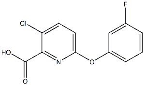 3-chloro-6-(3-fluorophenoxy)pyridine-2-carboxylic acid 结构式