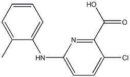 3-chloro-6-[(2-methylphenyl)amino]pyridine-2-carboxylic acid 结构式