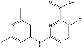 3-chloro-6-[(3,5-dimethylphenyl)amino]pyridine-2-carboxylic acid 结构式