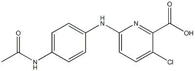 3-chloro-6-[(4-acetamidophenyl)amino]pyridine-2-carboxylic acid 结构式