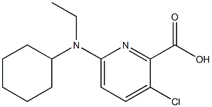 3-chloro-6-[cyclohexyl(ethyl)amino]pyridine-2-carboxylic acid 结构式