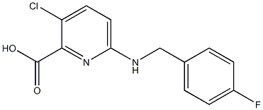 3-chloro-6-{[(4-fluorophenyl)methyl]amino}pyridine-2-carboxylic acid 结构式