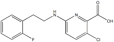 3-chloro-6-{[2-(2-fluorophenyl)ethyl]amino}pyridine-2-carboxylic acid 结构式