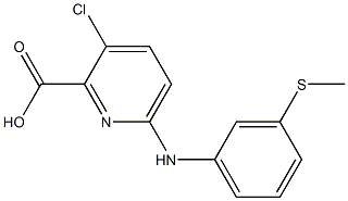 3-chloro-6-{[3-(methylsulfanyl)phenyl]amino}pyridine-2-carboxylic acid 结构式