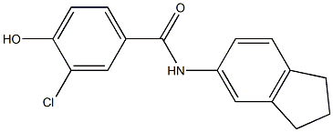 3-chloro-N-(2,3-dihydro-1H-inden-5-yl)-4-hydroxybenzamide 结构式