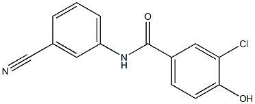 3-chloro-N-(3-cyanophenyl)-4-hydroxybenzamide 结构式