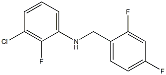 3-chloro-N-[(2,4-difluorophenyl)methyl]-2-fluoroaniline 结构式