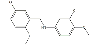 3-chloro-N-[(2,5-dimethoxyphenyl)methyl]-4-methoxyaniline 结构式