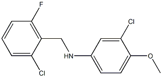 3-chloro-N-[(2-chloro-6-fluorophenyl)methyl]-4-methoxyaniline 结构式