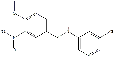 3-chloro-N-[(4-methoxy-3-nitrophenyl)methyl]aniline 结构式