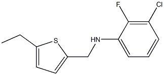 3-chloro-N-[(5-ethylthiophen-2-yl)methyl]-2-fluoroaniline 结构式