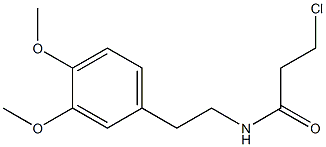 3-chloro-N-[2-(3,4-dimethoxyphenyl)ethyl]propanamide 结构式