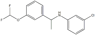 3-chloro-N-{1-[3-(difluoromethoxy)phenyl]ethyl}aniline 结构式