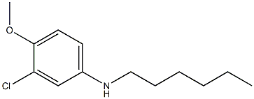 3-chloro-N-hexyl-4-methoxyaniline 结构式