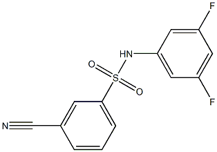 3-cyano-N-(3,5-difluorophenyl)benzenesulfonamide 结构式